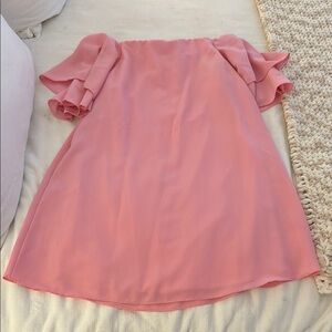 Zara Pink Off the Shoulder Dress